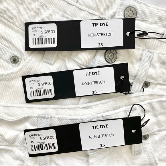 LF THE BRAND white distressed denim shorts - Picture 4 of 4